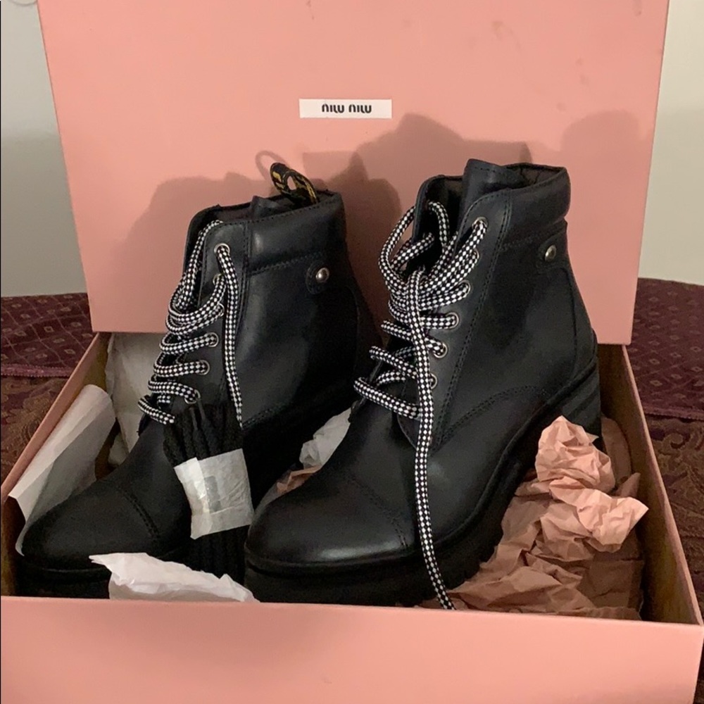 Miu Miu Black Heeled Boots